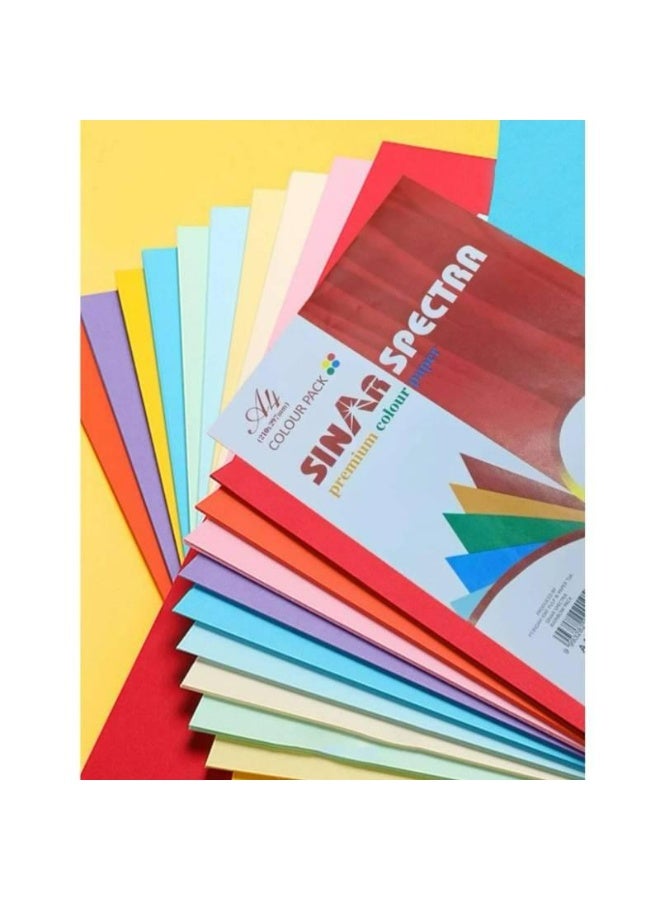 سينار سبكترا ورق ملون فاخر وعالي الجودة مقاس A4 بوزن 80 جرام من سينار سبيكترا، عبوة 100 ورقة في 10، ألوان متنوعة - Image 3